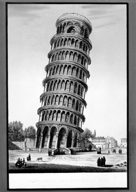 veduta del campanile del Duomo di Pisa