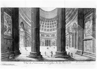 Veduta del Pantheon a Roma