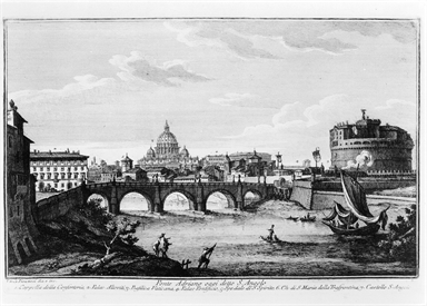 veduta di Ponte Sant'Angelo a Roma