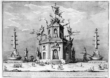 macchine per la festa della Chinea del 1753