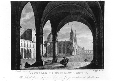 loggia di un palazzo gotico