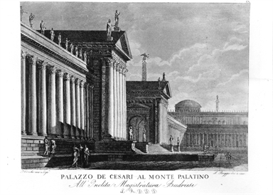 ricostruzione del Palazzo dei Cesari sul Palatino