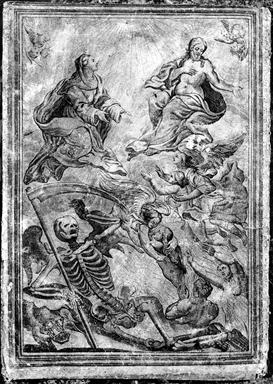 Cristo e la Madonna intercedono per le anime purganti