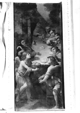San Domenico e i frati ricevono il pane dagli angeli