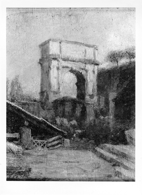 veduta dell'Arco di Tito a Roma