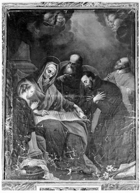 Maria Vergine bambina con San Gioacchino, Sant`Anna, San Gaetano da Thiene e Sant'Andrea da Avellino