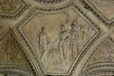 imperatore e figure maschili giurano davanti al fuoco?