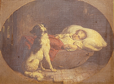 fanciullo addormentato e cane