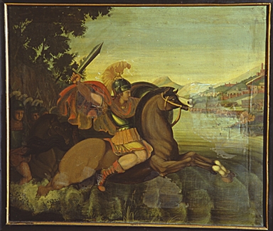 re Esio inseguito dai Romani