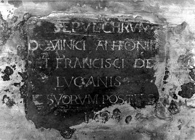 Lapide sepolcrale di Antonio Dominici