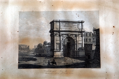 veduta dell'Arco di Tito a Roma