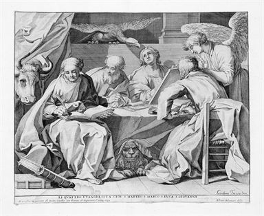 quattro evangelisti ispirati dai loro simboli