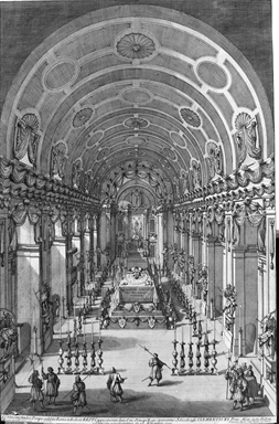 cerimonia funebre del principe Alessandro Sobiescki di Polonia