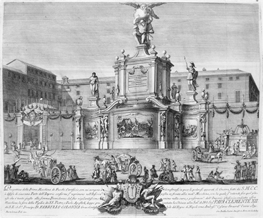 macchina effimera rappresentante la potenza militare dell'impero