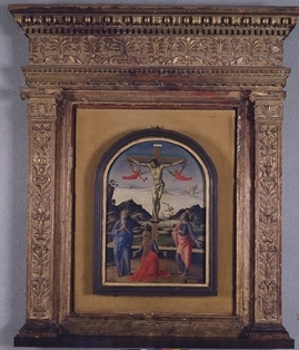 Crocifissione con la Vergine, Giovanni Evangelista, Maria Maddalena e due angeli