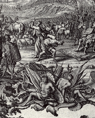 Saul offre l'olocausto