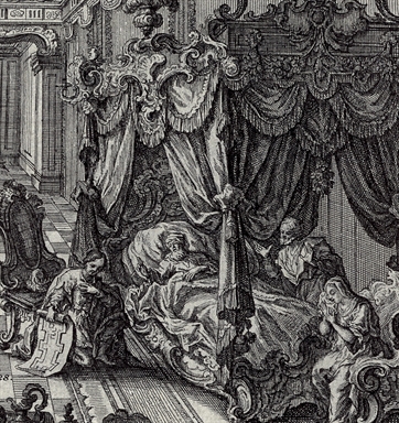 Bethsabea chiede a David la corona per Salomone