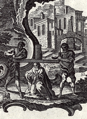 Angelo purifica le labbra di Isaia toccandole con un carbone ardente