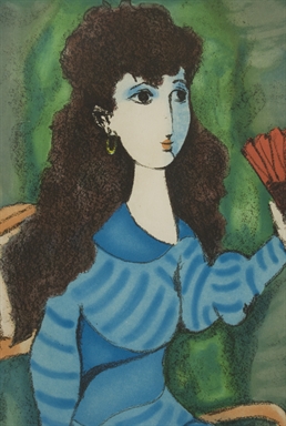 Gitana con ventaglio