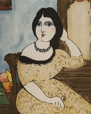 Giovane donna in bianco