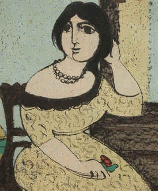 Giovane donna in bianco