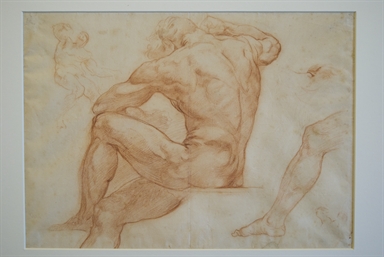 studio di nudo maschile per il Salone del Palazzo del Podestà di Bologna