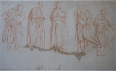 studio di figure maschili per l'Aula Magna dell'Università di Pisa