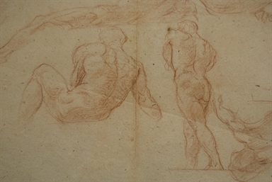 studio di nudi maschili per il Salone del Palazzo del Podestà di Bologna