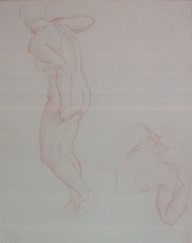 studio di nudi femminili per il Salone del Palazzo del Podestà di Bologna