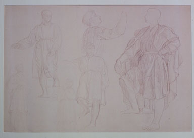 studio di figure maschili per il Salone del Palazzo del Podestà di Bologna