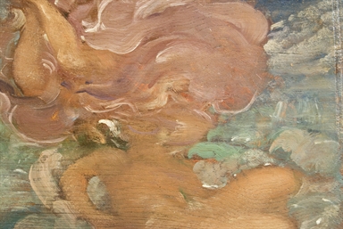 Bozzetto di nudi tra le nubi