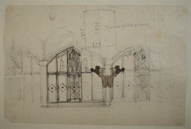studio di decorazione per la sala consiliare del Palazzo della Provincia di Arezzo