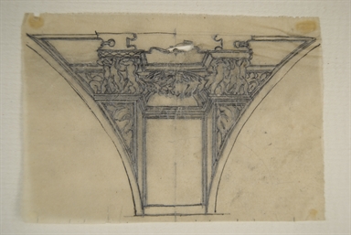 studio per una decorazione parietale (peduccio)