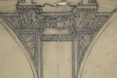 studio per una decorazione parietale (peduccio)