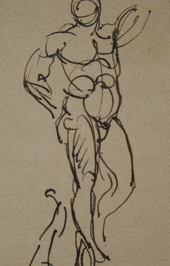 studio di figure umane e animali