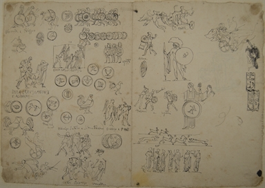 studio di divinità, eroi e raffigurazioni di animali di arte greca