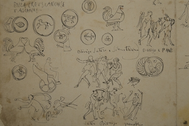 studio di divinità, eroi e raffigurazioni di animali di arte greca