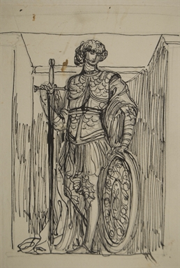 cavaliere in armatura della villa Costantini Brancadoro di S. Benedetto del Tronto