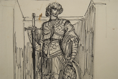 cavaliere in armatura della villa Costantini Brancadoro di S. Benedetto del Tronto