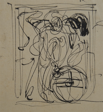 studio di composizioni figurate per le pagine di un libro