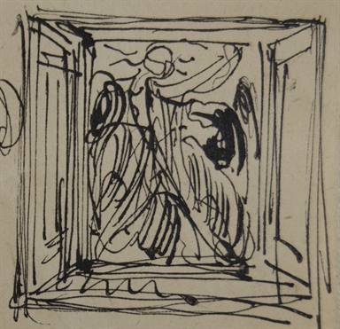 studio di composizioni figurate per le pagine di un libro