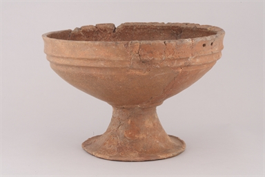 coppa emisferica, su piede