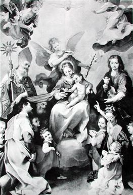 Madonna con Bambino tra San Geronzio, Santa Maria Maddalena e donatori