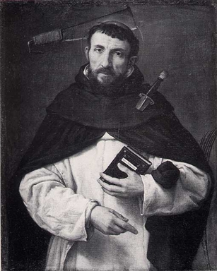 Ritratto di Angelo Ferretti in veste di San Pietro Martire