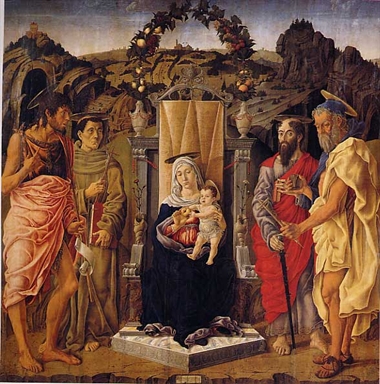 Madonna con Bambino in trono con San Giovanni Battista, San Francesco d