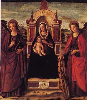 Madonna con Bambino in trono, Santa Caterina d