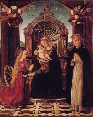 Madonna con Bambino in trono con Santa Caterina d