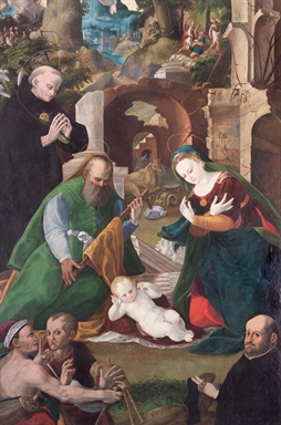 Presepe con San Nicola da Tolentino (particolare)
