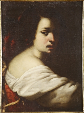 Busto di donna ritratto di tre quarti