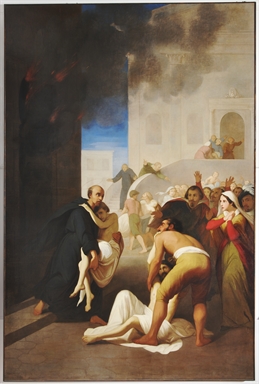 San Giovanni di Dio salva i malati da un incendio